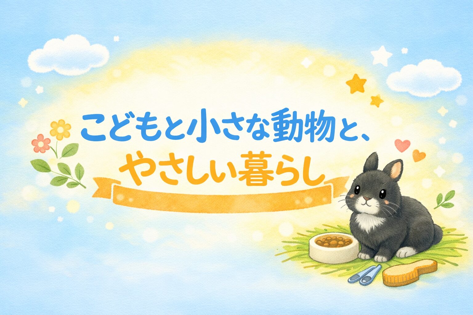 こどもと小さな動物と、やさしい暮らし